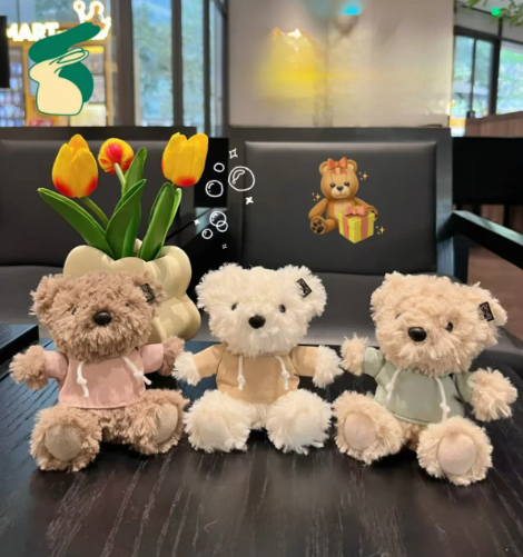 Furry Teddy Plush Bag Charm