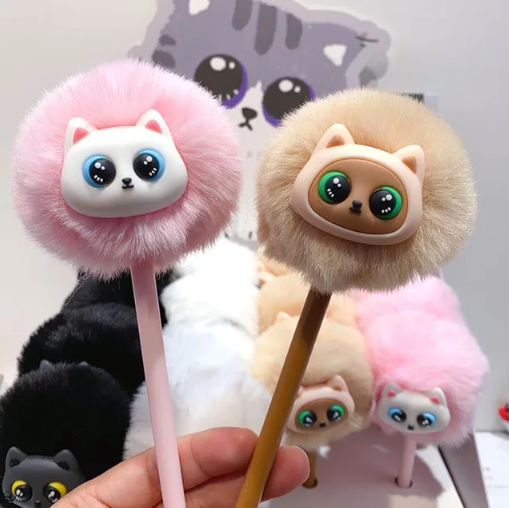 Cat Pom Pom Pen