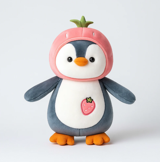Cute Penguin Plush Toy Pink - Large