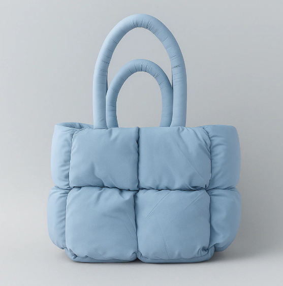 Puffed Tote bag Blue