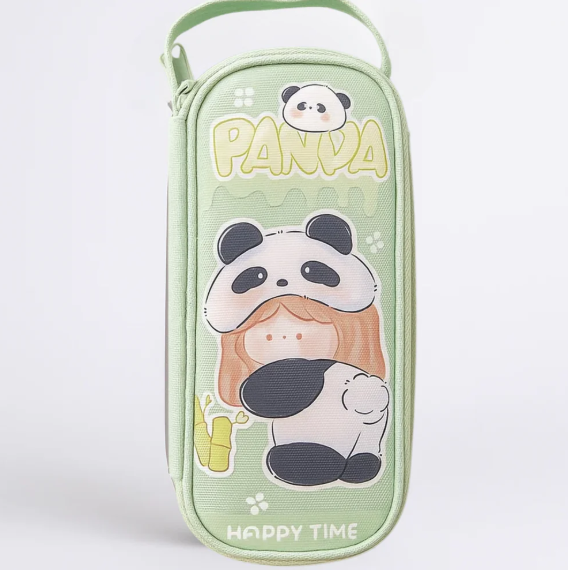 Panda Pencil Pouch - Green