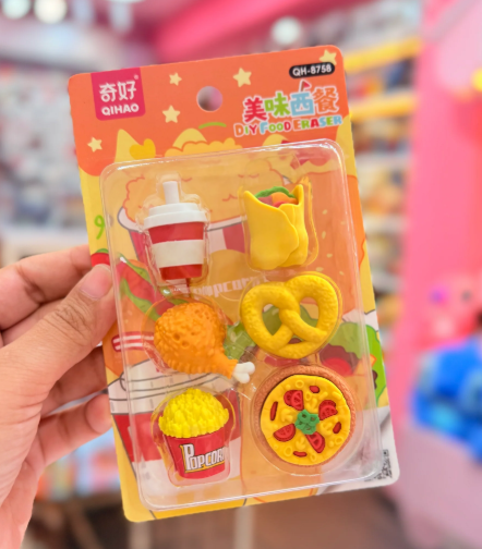 Fast Food Eraser Set