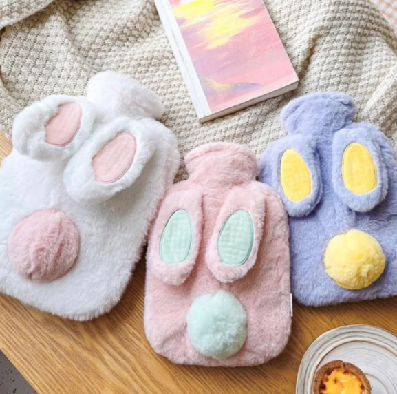 Bunny Ears Plush Hot Water Bag