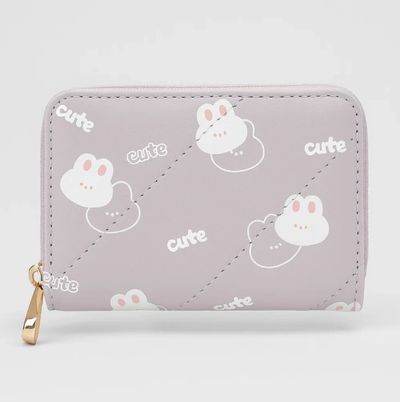 Cute Bunny Purple Card Holder