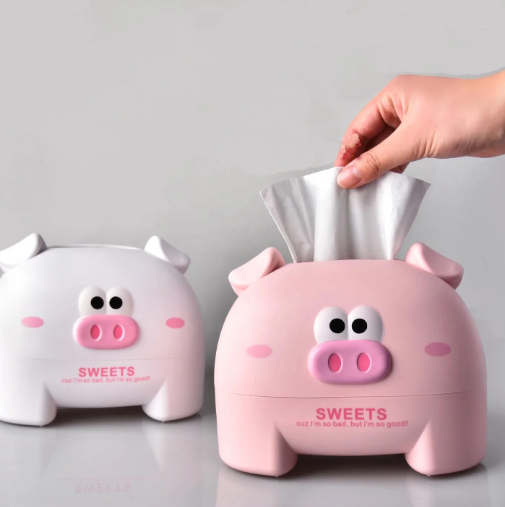 Cute Piggy Tissue Box