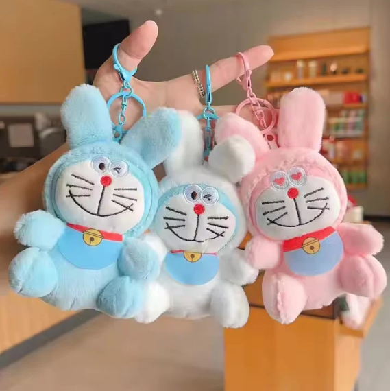 Bunny Doraemon Plush Bag Charm