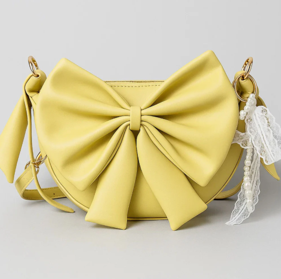Round Bow Sling Bag - Yellow