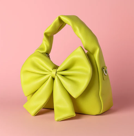 Cute Bow Sling Bag - Lime Green
