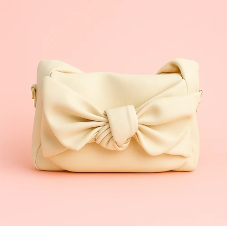 Knot Bow Sling Bag - Beige