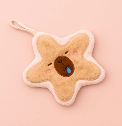 Star Capybara Shaped Hand Towel Pink