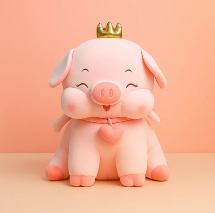 Crown Pig Plush Toy - Small