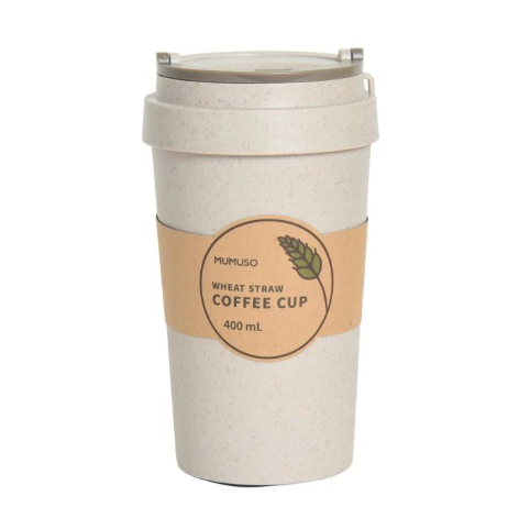 Wheat Straw Coffee Cup (400 ML) - Khaki