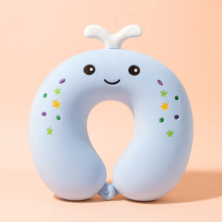 Whale with colorful Freckles Neck Pillow (Memory Foam)