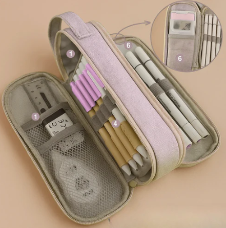 Panda Pencil Pouch - Purple