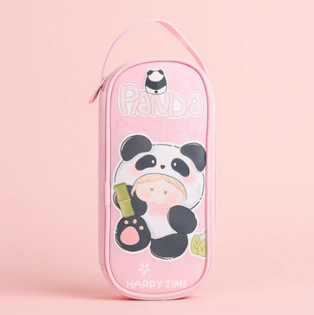 Panda Pencil Pouch - Pink