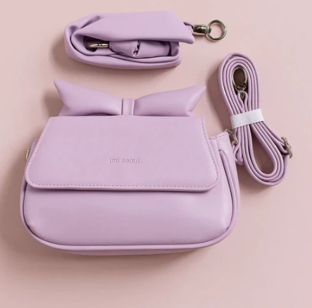 Puffed Bow Top Sling Bag