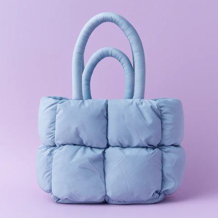 Puffed Tote bag Blue