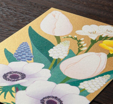 [Limited] Seasons Spring Silk-Print Postcard / MIDORI