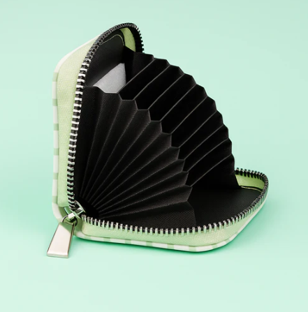 Green Bow Gingham Card Holder