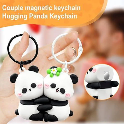 Couple Panda Magnetic Keychain (Set of 2)