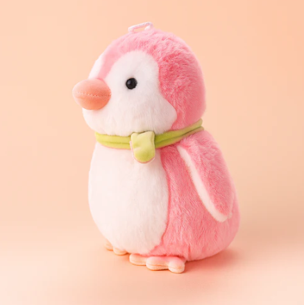 Muffler Penguin Plush Toy pink -Small