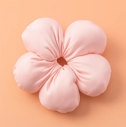 Puffy Flower Pink Scrunchie