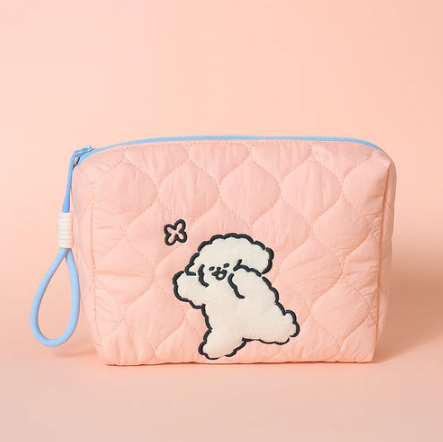 Playing Puppy MakeupUtility Bag Pink