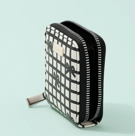 Black Bow Gingham Card holder