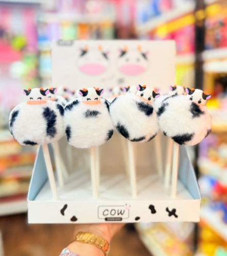 Cow Pom Pom Pen