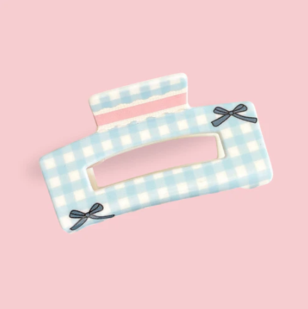 Gingham Bows Claw Clip
