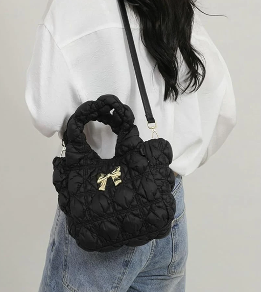 Bow Plush Sling Bag