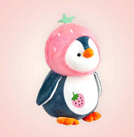 Cute Penguin Plush Toy Pink - Large