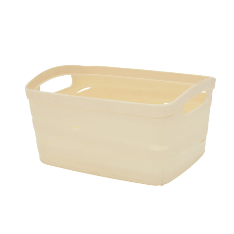 Versatile White Storage Basket