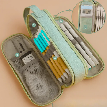 Panda Pencil Pouch - Blue