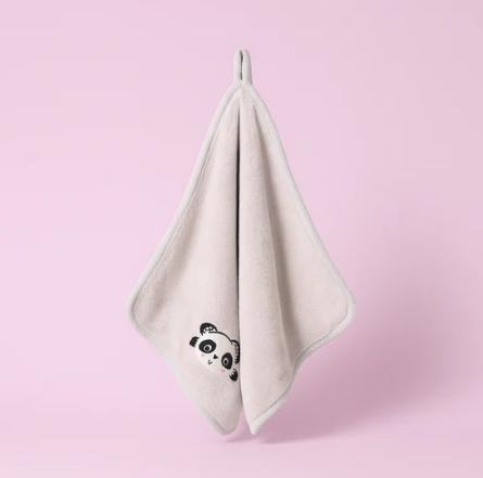 Panda Microfibre Towel Grey