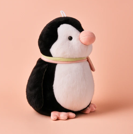 Muffler Penguin Plush Toy black - Small