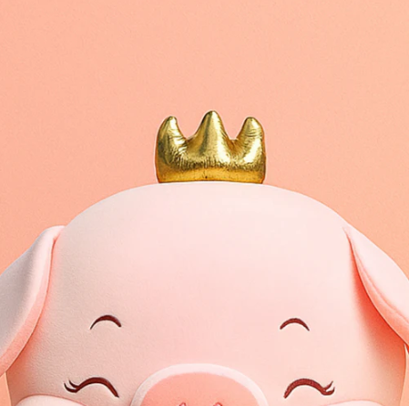 Crown Pig Plush Toy - Large
