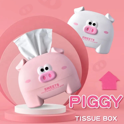 Cute Piggy Tissue Box