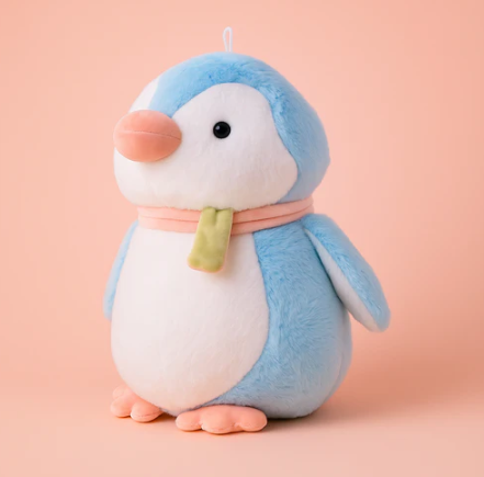 Muffler Penguin Plush Toy blue - Large