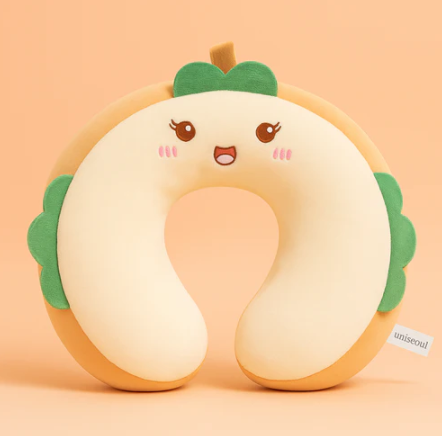 White Toastie Neck Pillow (Memory Foam)