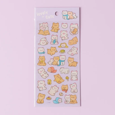 Lovely Sticker Sheet - Bear