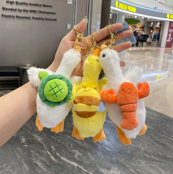 Animal String Duck Plush Bag Charm