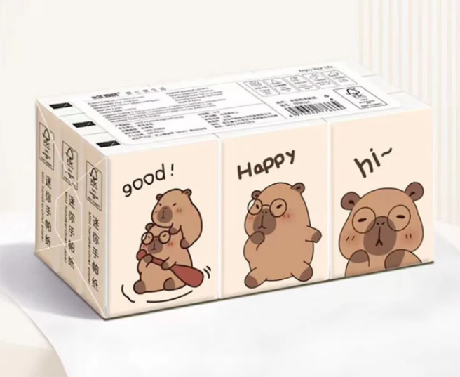Capybara Pocket Tissue Pack of 9