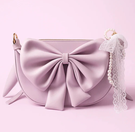 Round Bow Sling Bag - Lilac