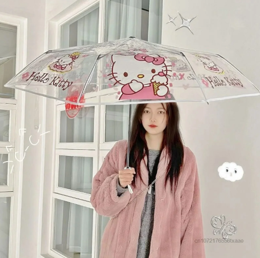 Hello Kitty Transparent Umbrella