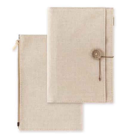 Yuru Log Zipper Pouch Notebook Cover / MIDORI