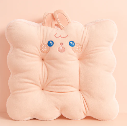Pink Rabbit Plushie Cushion