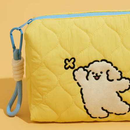 Playing Puppy MakeupUtility Bag Yellow