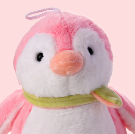 Muffler Penguin Plush Toy pink -Small