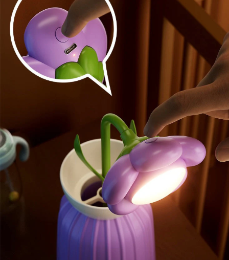Flower Pot Rechargeable Desk Lamp
